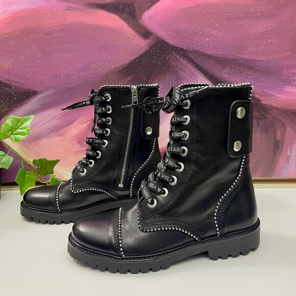 ZADIG & VOLTAIRE Joe Ankle Boots Leather in Black Size 37 / US 6 - Picture 8 of 16